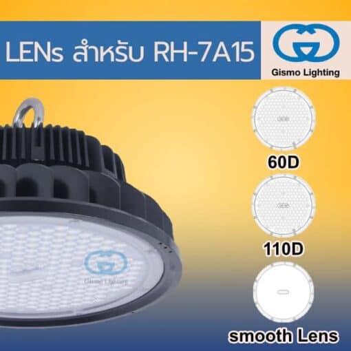LENs มุมกระจายแสง 120, 90 และ 60 องศาโคม UFO High Bay RH-7A15