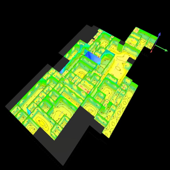 สีแสดงค่าความสว่าง จากการคำนวณ