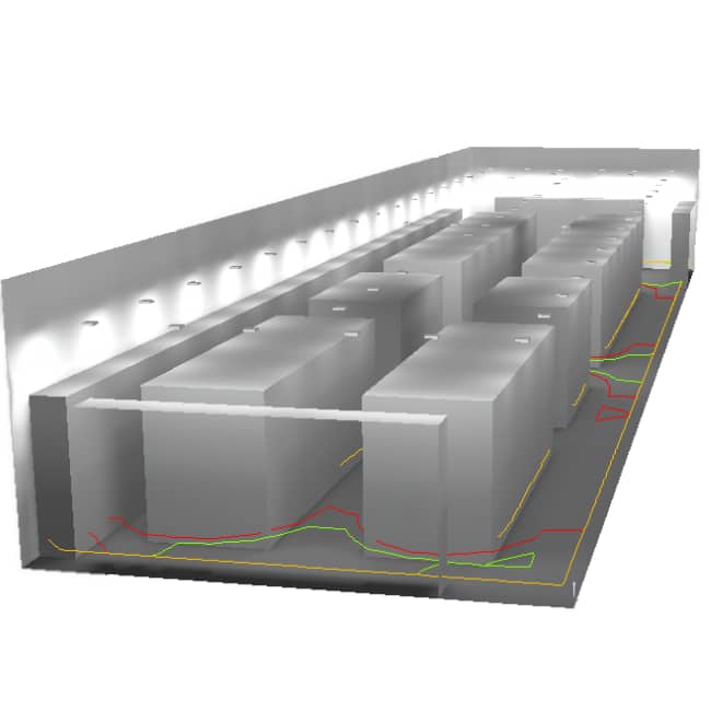 แสดงเส้น Isoline ค่าความสว่าง