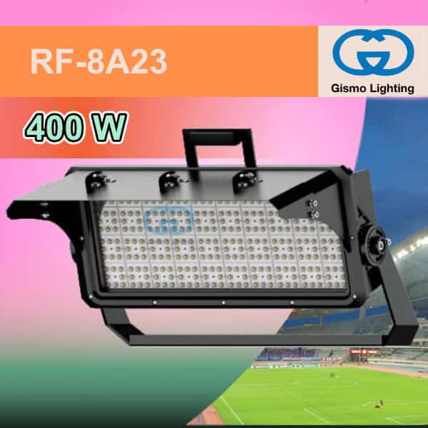 โคม LED 400W สปอร์ตไลท์ (Flood Light) RF-8A23 โคมสำหรับสนามฟุตบอลพรีเมียร์และฟีฟ่า (FiFa) ถ่ายทอดสด