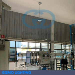 เปลี่ยนโคมไฟ HPS 400W แทนด้วย UFO High Bay LED 200W ในห้องกรองน้ำ โรงงาน ปาป้า บางเขน กรุงเทพ