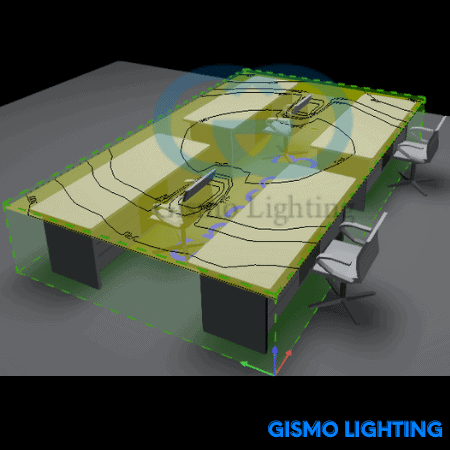 ผลการคำนวณค่าความสว่างของ โคมไฟไฮเบย์ (High Bay) LED 200W ณ โรงงานปาป้า เขต บางเขน กรงเทพ