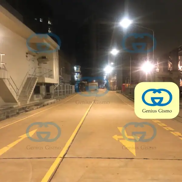 ติดตั้งโคมไฟถนน ภายในพื้นที่ การไฟฟ้าฝ่ายผลิต แสงผ่านเกณฑ์ความสว่างกรมทางหลวง